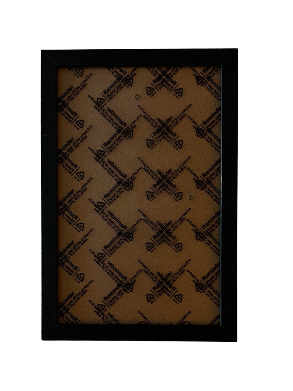 Black Rectangular 5.5”x8.5” Picture Frame with Brown Backing
